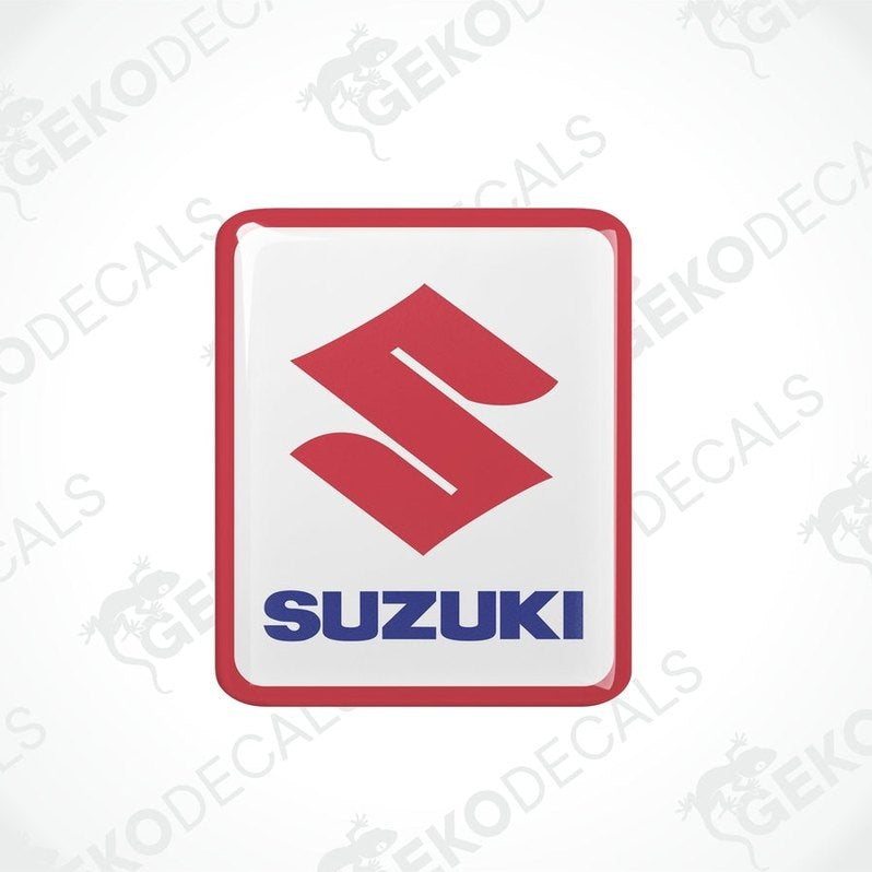  Red, white, and blue vinyl decals with the SUZUKI logo.