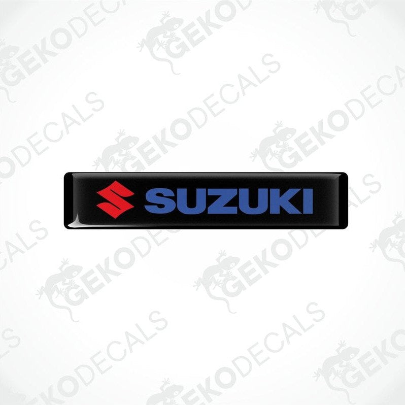 Black vinyl stickers with the SUZUKI logo in blue and red.