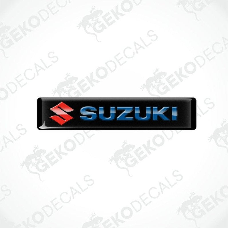 Black vinyl stickers with the SUZUKI brand logo in blue and red.