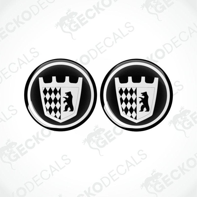 Set of two Tabbert motorhome domed vinyl stickers with bear logo