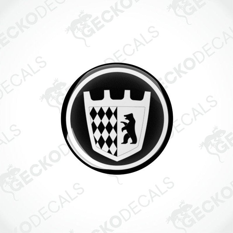 Tabbert motorhome epoxy decal with bear and castle shield design