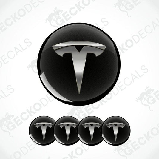 Tesla logo and brand name on a white background