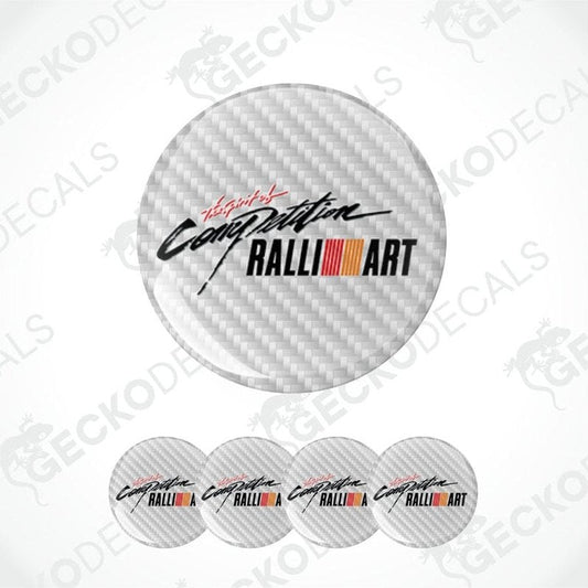 Set of five carbon fiber patterned decals with 'Capelli Ralli Art' logo on a white background.