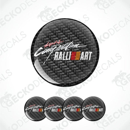 Set of Ralli Art logo coasters on a white background