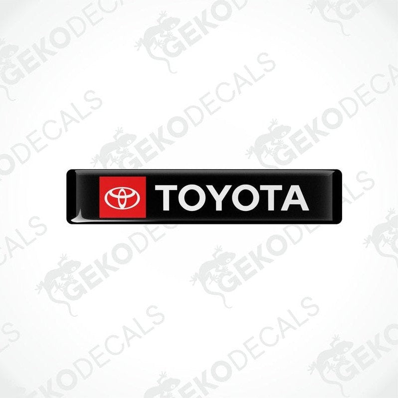 Black vinyl stickers with the Toyota logo in red and white.