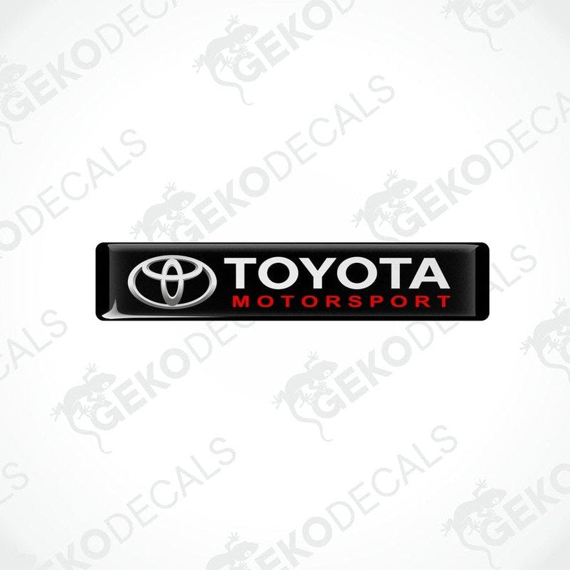  Black, red, and white vinyl decals with the Toyota Motorsport logo.