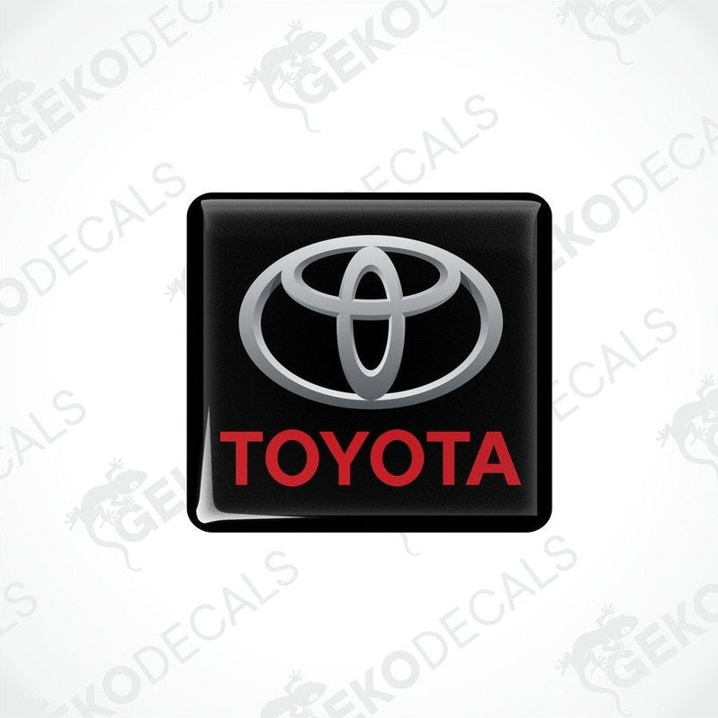 Black vinyl stickers with the Toyota logo in red and white.