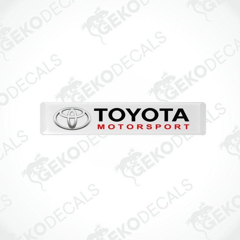  Withe, red, and black vinyl decals with the Toyota Motorsport logo.