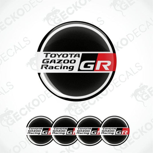 Toyota Gazoo Racing GR logo and decal set on a white background