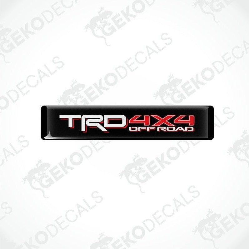  Black decals with red and white text that reads 'TRD 4X4 OFF ROAD'.