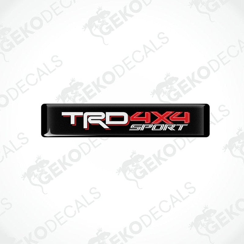 Black, red, and white car decals with 'TRD 4X4 SPORT' text