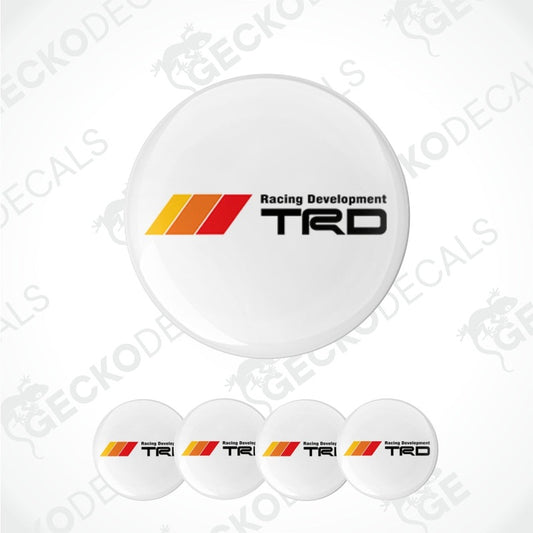 TRD Racing Development logo on a white background with multiple decals.