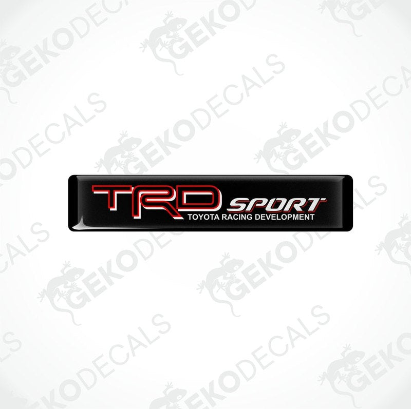  Black vinyl stickers with red and white text, including the Toyota Racing Development logo.