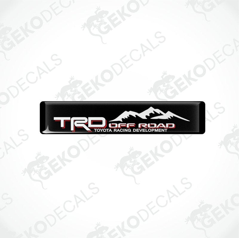  Black vinyl stickers with red and white text, featuring the Toyota Racing Development logo.