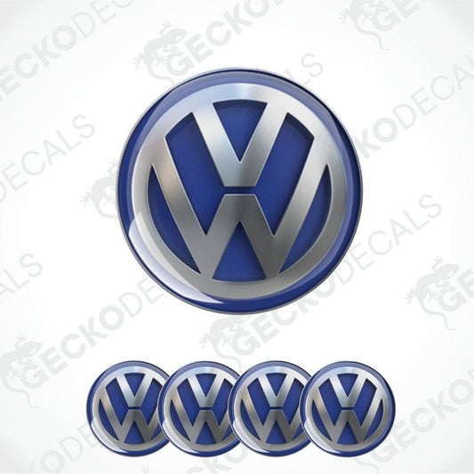 Volkswagen logo and emblems on a white background with 'GECKODECALS' watermark.