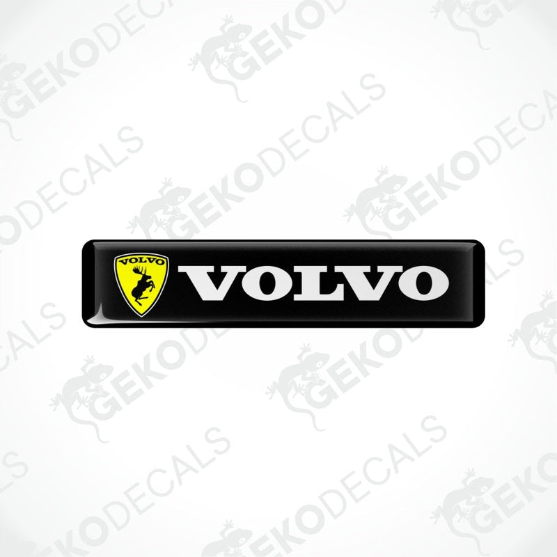 Volvo logo with Ferrari-style badge on a white background