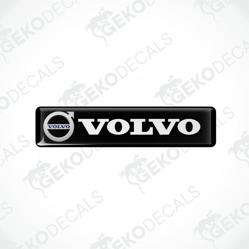 Black Volvo logo decal on a white background with 'Gekodecals' branding.