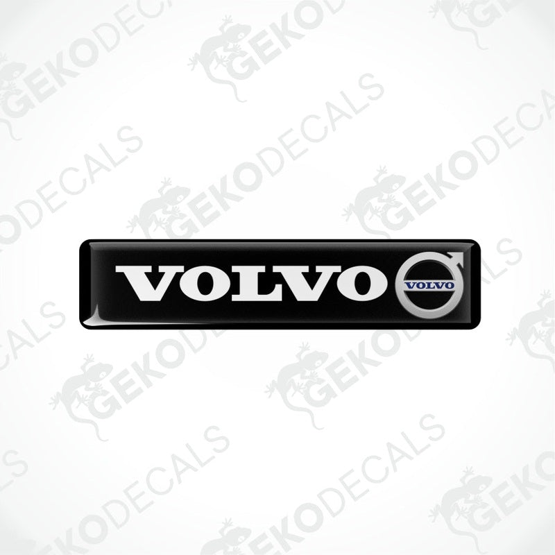 Black Volvo logo decal on a white background with 'Gekodecals' watermark.
