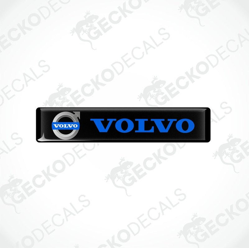 black rectangular car decals with the blue 'VOLVO' brand logo.