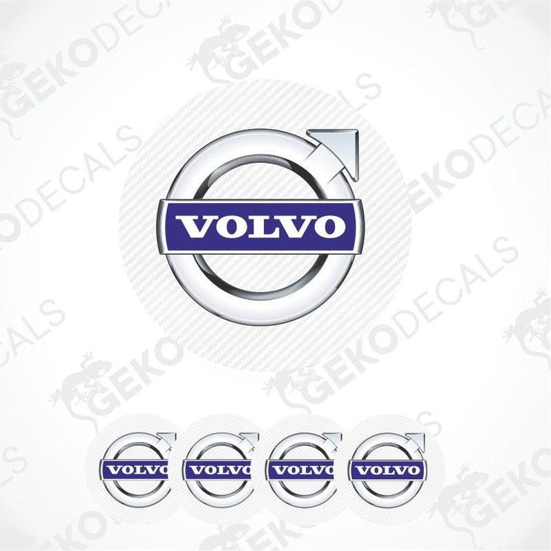 Set of Volvo logos on a white background with 'Gekodecals' branding.