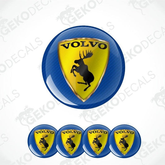Volvo logo with blue border on a white background
