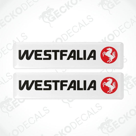 Set of two Westfalia vinyl decals with polyurethane coating