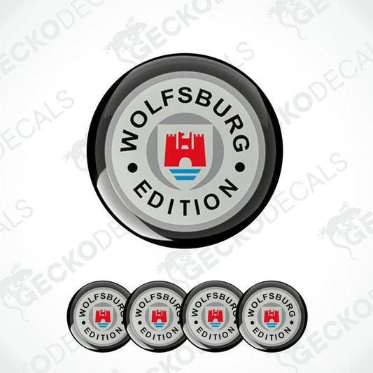 Wolfsburg Edition logo with a red castle emblem on a white background