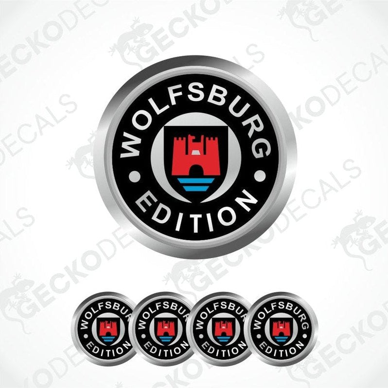 Wolfsburg Edition logo with a red and blue emblem on a white background