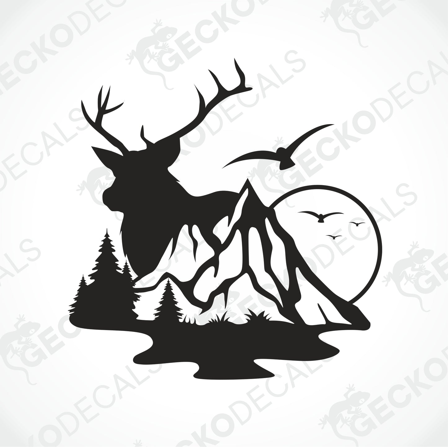 DEER IN THE MOUNTAIN NATURE