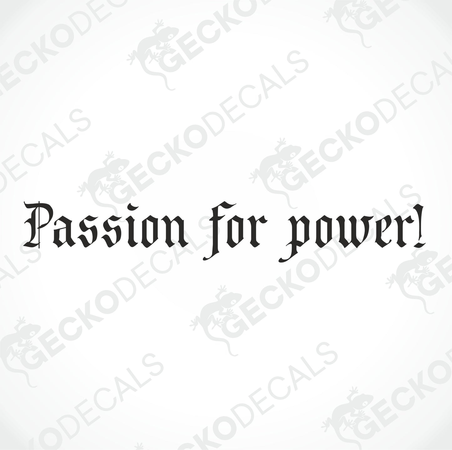 PASSION FOR POWER! VINRUTEDEKAL