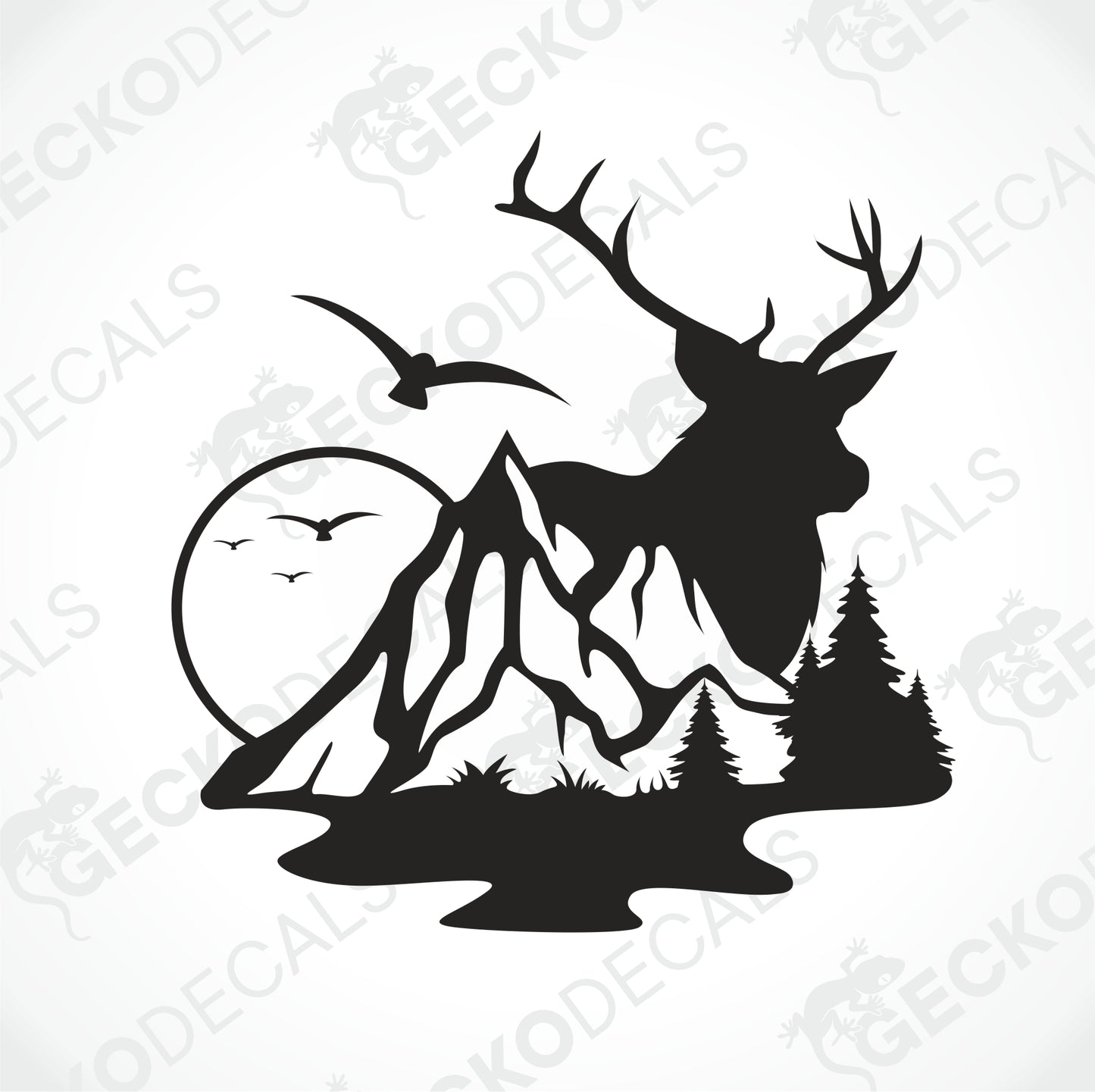 DEER IN THE MOUNTAIN NATURE