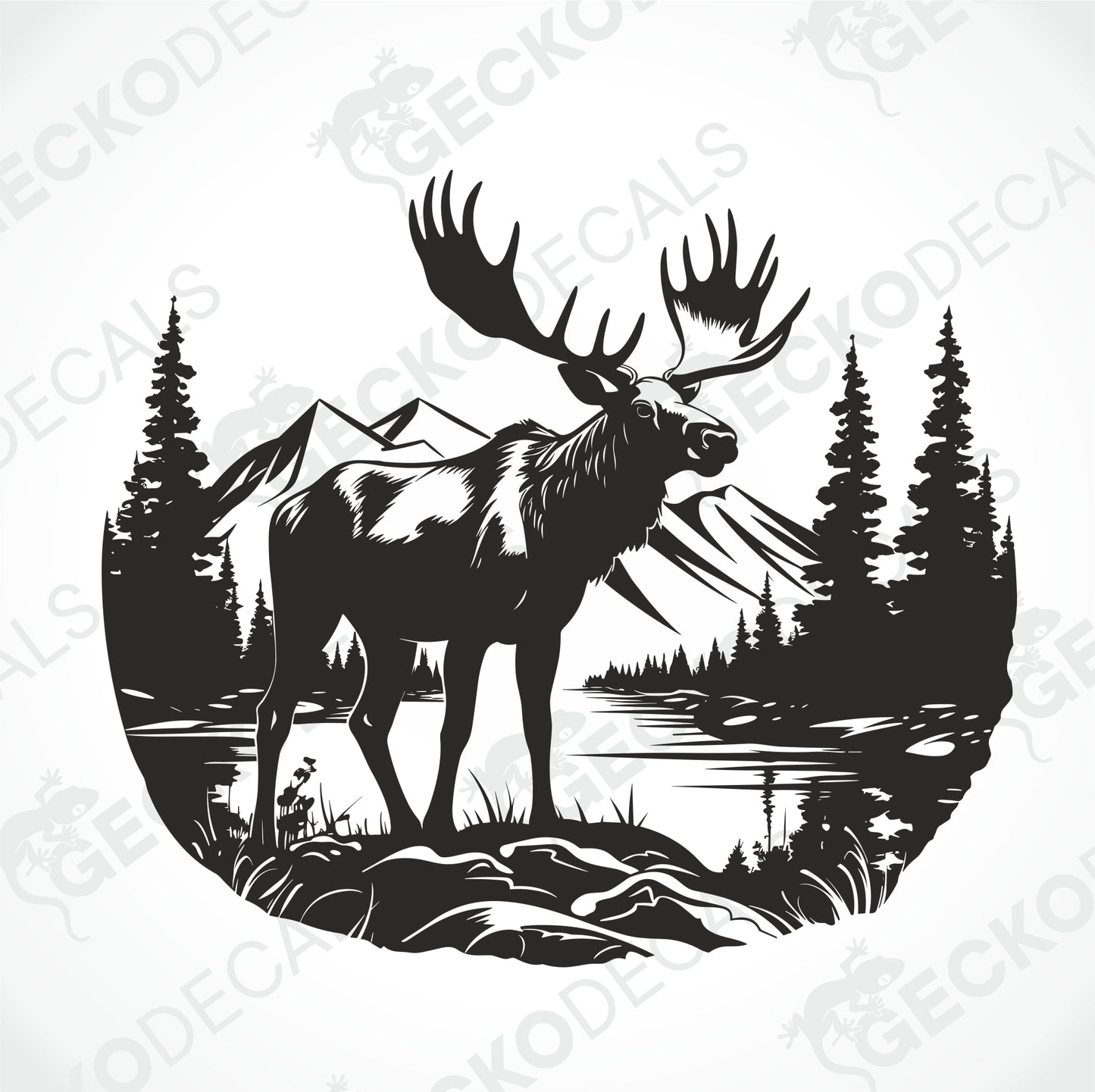 MOOSE IN THE MOUNTAIN NATURE
