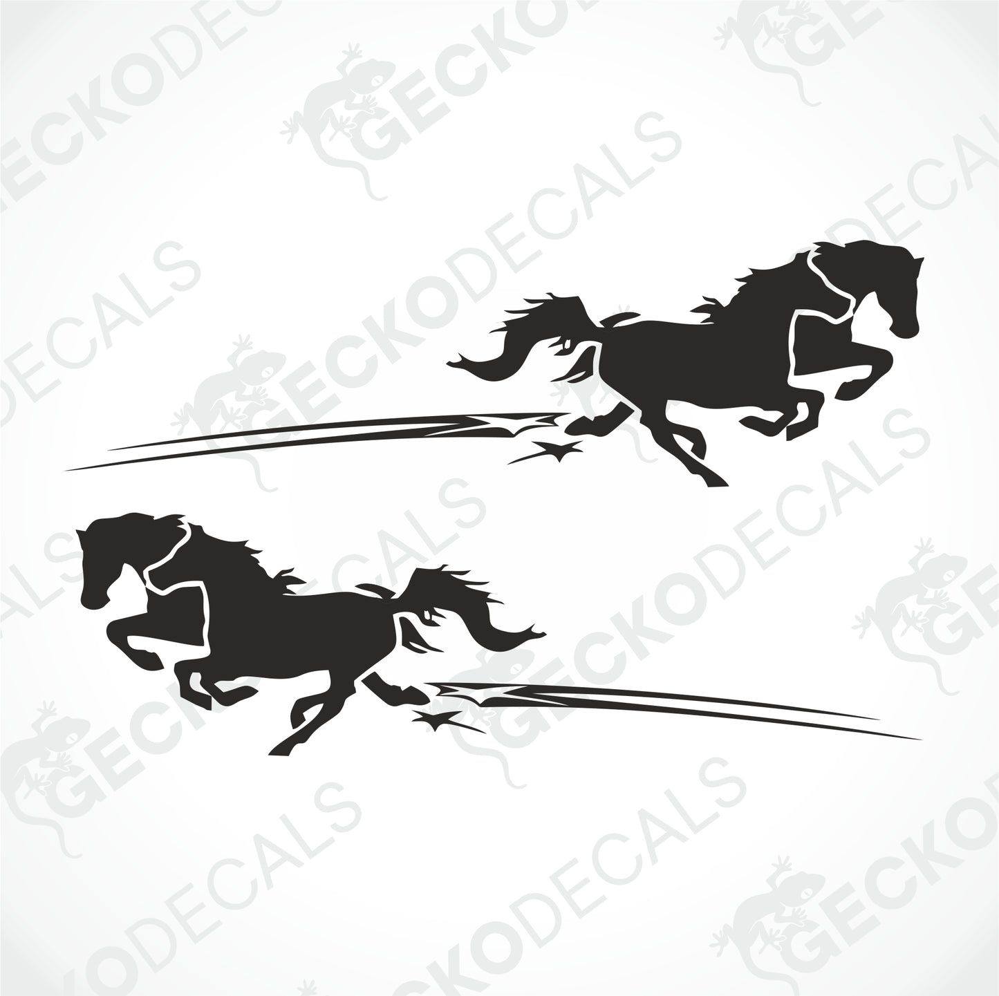 TWO RUNNING HORSES