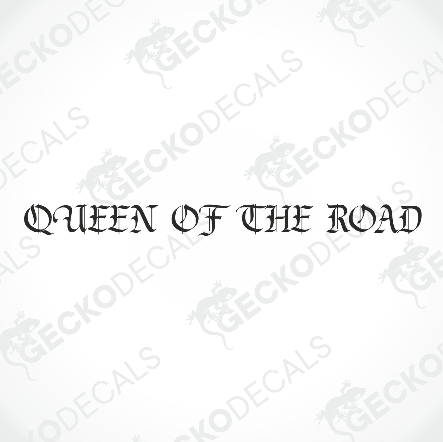 QUEEN OF THE ROAD WINDSCREEN DECAL