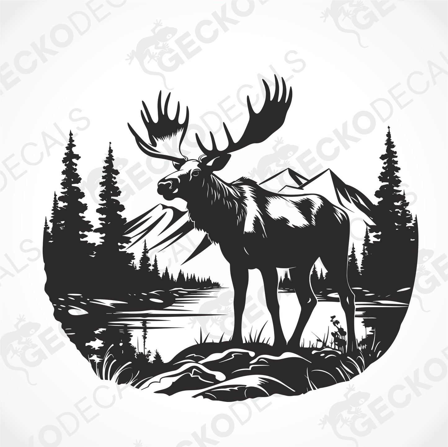 MOOSE IN THE MOUNTAIN NATURE