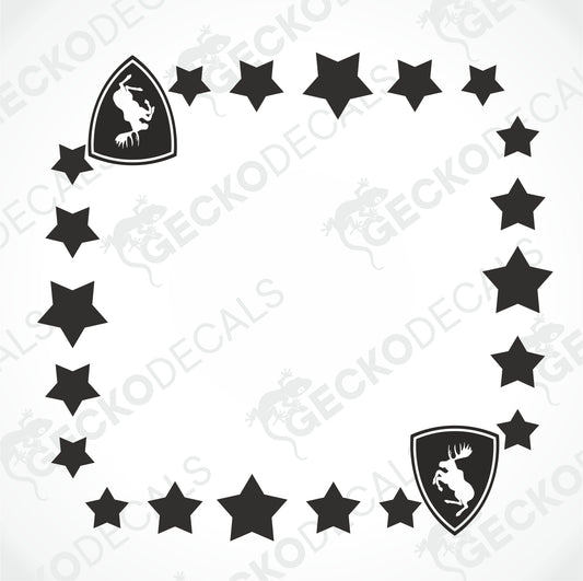 VOLVO STARS SIDE WINDOW DECALS