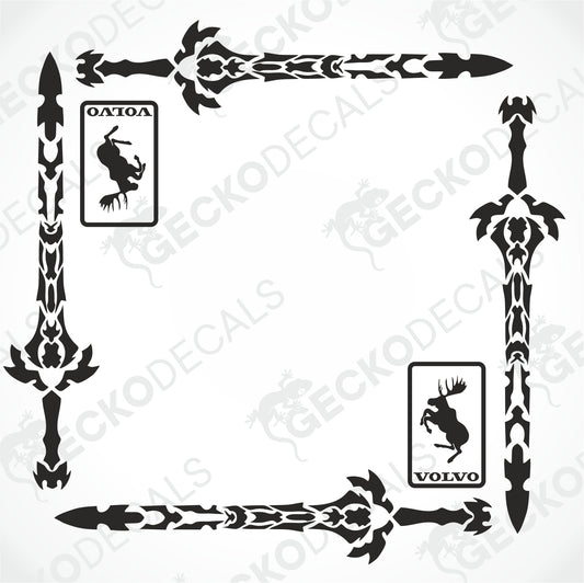VOLVO SWORDS SIDE WINDOW DECALS