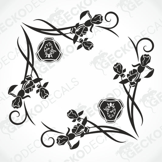SCANIA FLORAL SIDE WINDOW DECALS