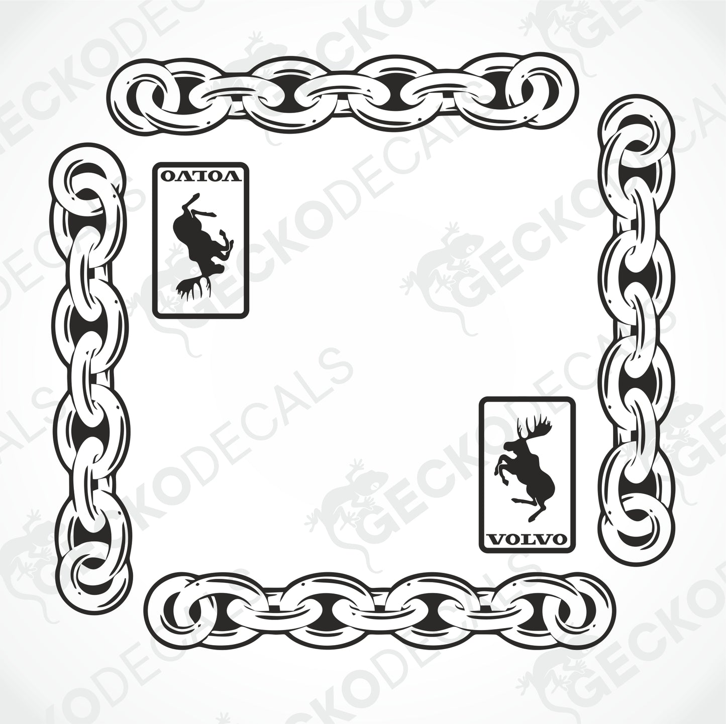 VOLVO CHAIN SIDE WINDOW DECALS