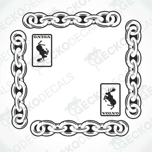 VOLVO CHAIN SIDE WINDOW DECALS