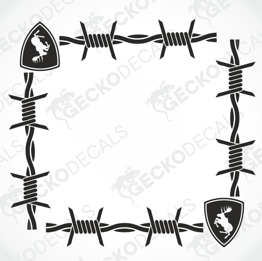 VOLVO BARBED WIRE SIDE WINDOW DECALS