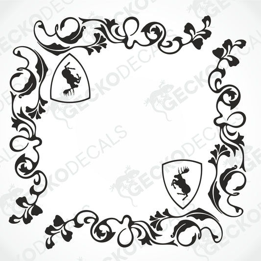VOLVO FLORAL SIDE WINDOW DECALS