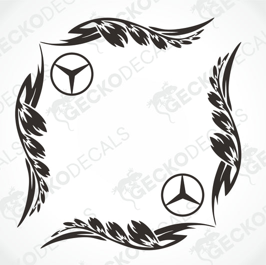 MERCEDES-BENZ SIDE WINDOW DECALS