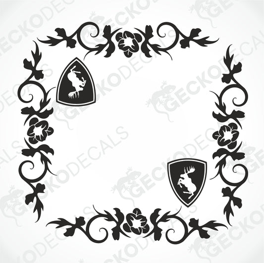 VOLVO FLORAL SIDE WINDOW DECALS