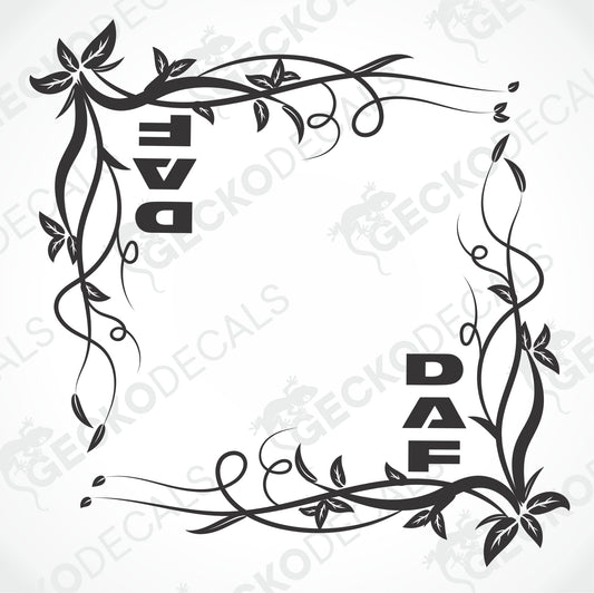 DAF FLORAL SIDE WINDOW DECALS