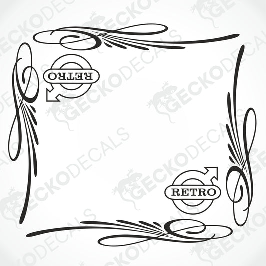 VOLVO RETRO SIDE WINDOW DECALS