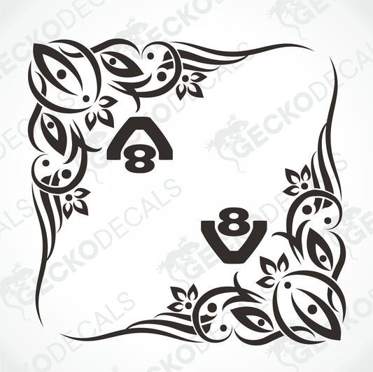 SCANIA V8 SIDE WINDOW DECALS