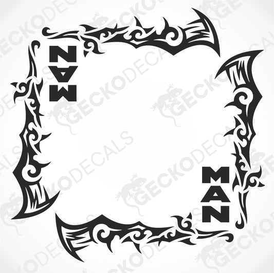 MAN TRIBAL SIDE WINDOW DECALS
