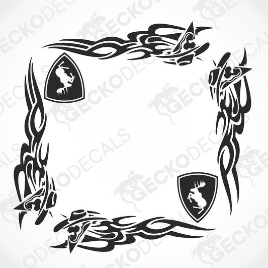 VOLVO COWBOY TRIBAL SIDE WINDOW DECALS