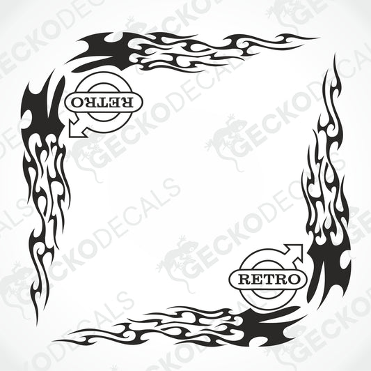 VOLVO RETRO TRIBAL SIDE WINDOW DECALS